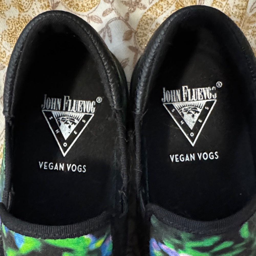 John Fluevog Floral Slip-On Sneakers - Picture 4 of 6